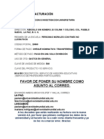 Datos de Facturacion Docentes