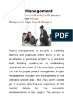 Glossary for Project Management