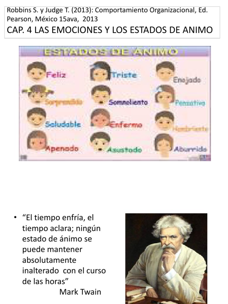 TEMA 4 LAS EMOCIONES y Los Estados de Animo | PDF | Las emociones ...
