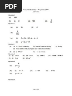 CXC Maths_May 2007 Answers