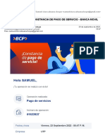 Envio Automatico - Constancia de Pago de Servicio - Banca Movil BCP