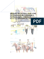 Manual de Patrullaje A Pie, Motorizado A Caballo de La PNP