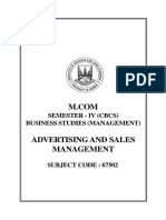 Advertising and Sales Management English