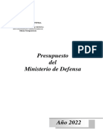 Presupuesto MINISDEF 2022