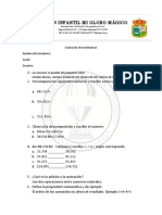 Evaluacion de Matematicas