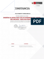 ENSEÑAR AL NIVEL DE LOS APRENDIZAJES - I NIVEL SECUNDARIA - ÁREA MATEMÁTICA DEL 24 DE MARZO AL 15 DE JUNIO DE 2021 - 64 HRS