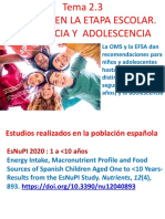 Tema 2.3 Nutricion en La Adolescencia