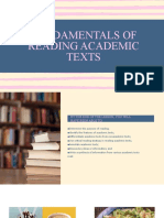 Lesson 1 Fundamentals of Reading Academic Texts