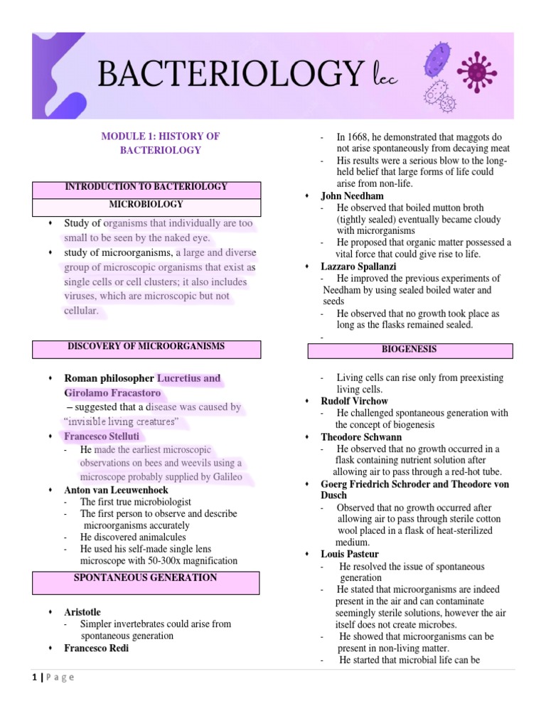 BACTERIOLOGY 1 4 Inc PDF