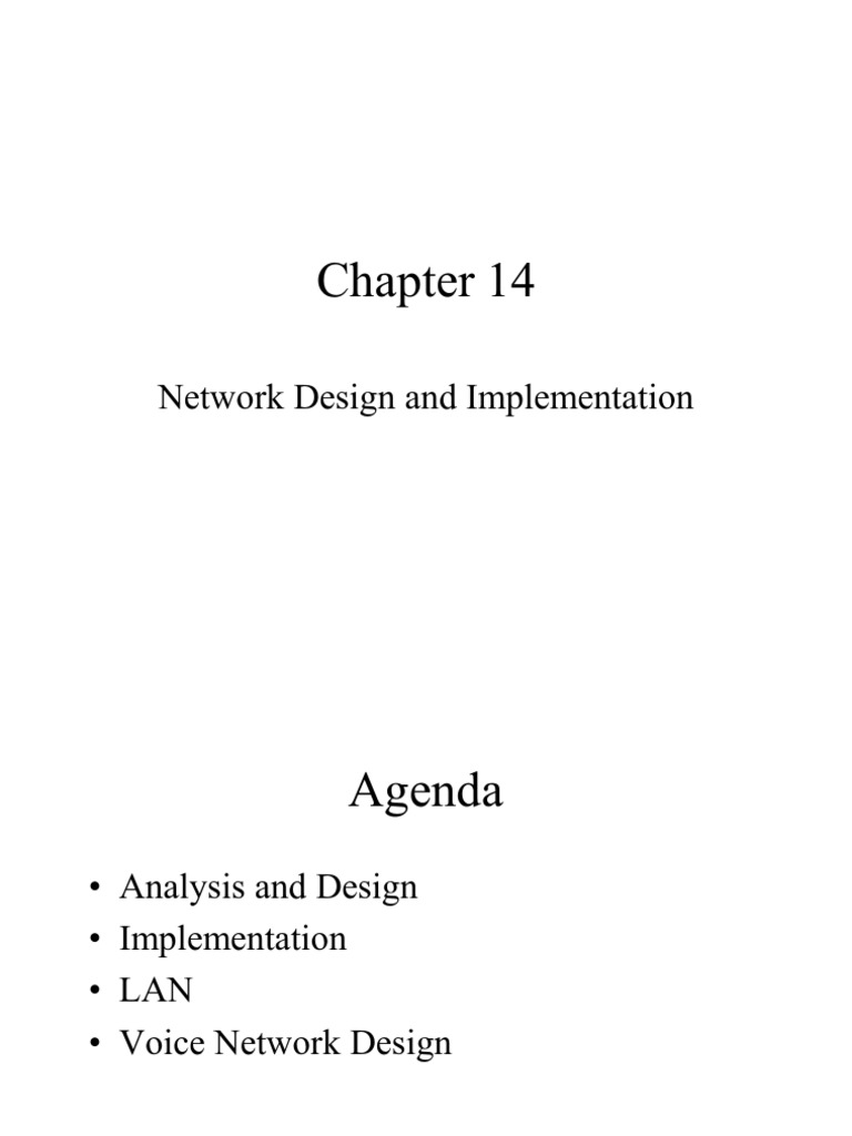 Chapter 14 Network Design and Implementation | PDF | Business ...