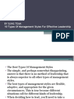 Management Styles M 106 Lecture 4
