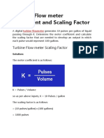 Turbine Flow Meter Coefficient and Scaling Factor