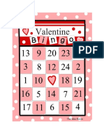 Valentine Bingo Cards Free Printable