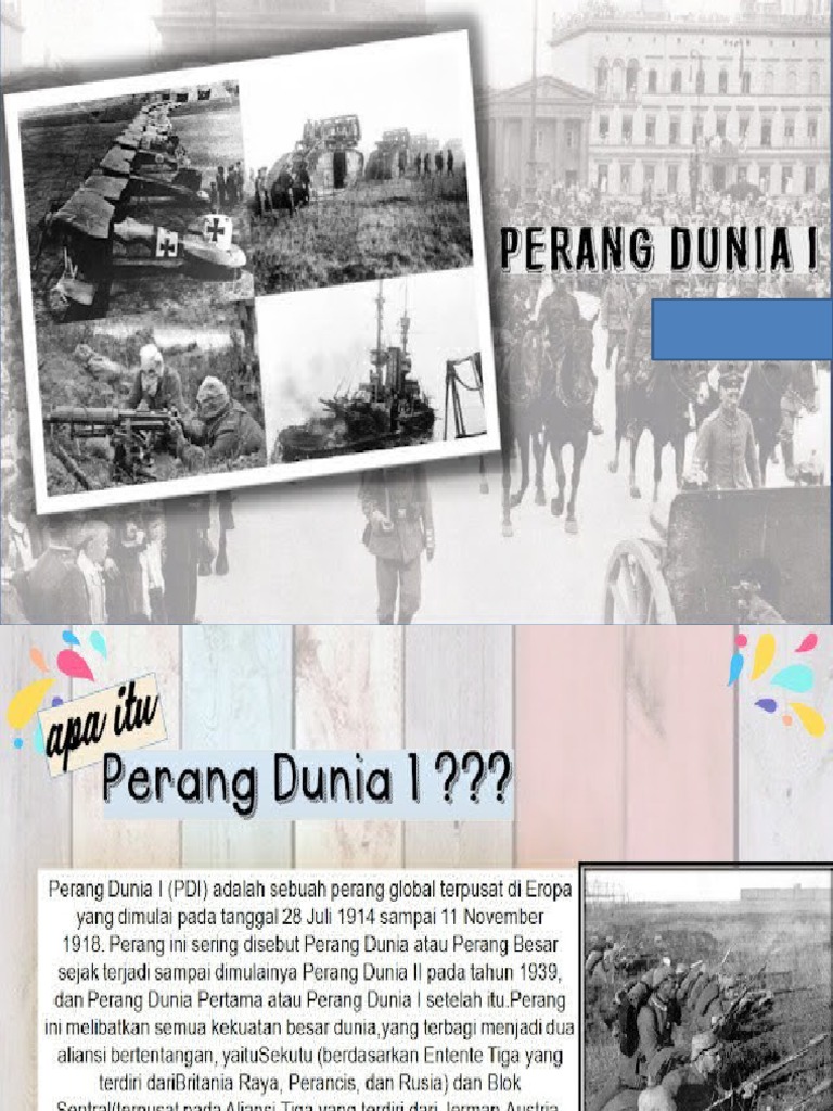 Sejarah Perang Dunia I: Awal Konflik Global