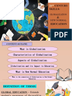 21ST Century Skills Globalization and New Normal Education
