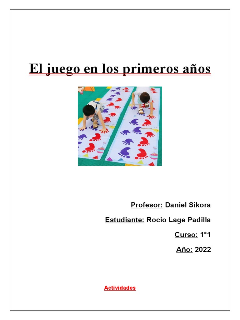Importancia del juego en la infancia | PDF | Aprendizaje | Teoría de apego