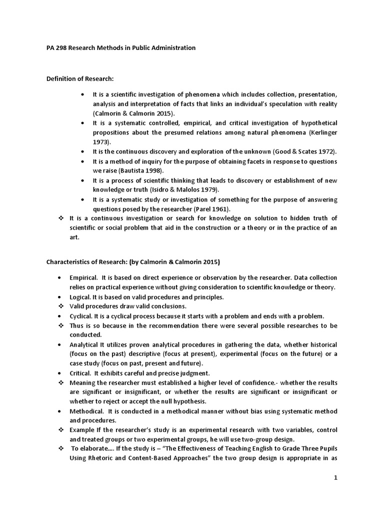 Research Methods in Public Administration | PDF | Quantitative Research ...