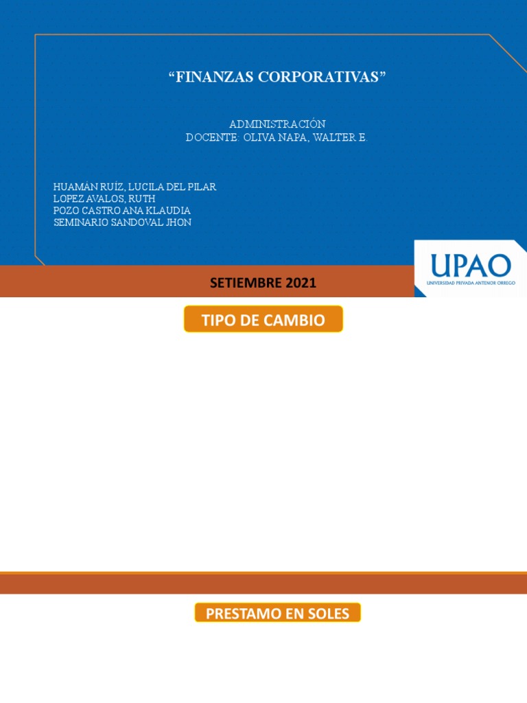 Finanzas Corporativas y Tipo de Cambio | PDF | Relaciones personales ...