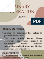 Binary Operation