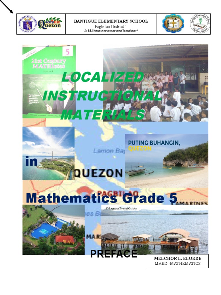 Melchor L. Elorde Localized Instructional Materials in Math 5 PDF