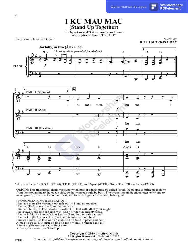 I Ku Mau Mau 3 Voces Mixtas UnlockedCopiar PDF