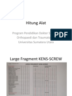 Hitung Alat: Program Pendidikan Dokter Spesialis Orthopaedi Dan Traumatologi Universitas Sumatera Utara