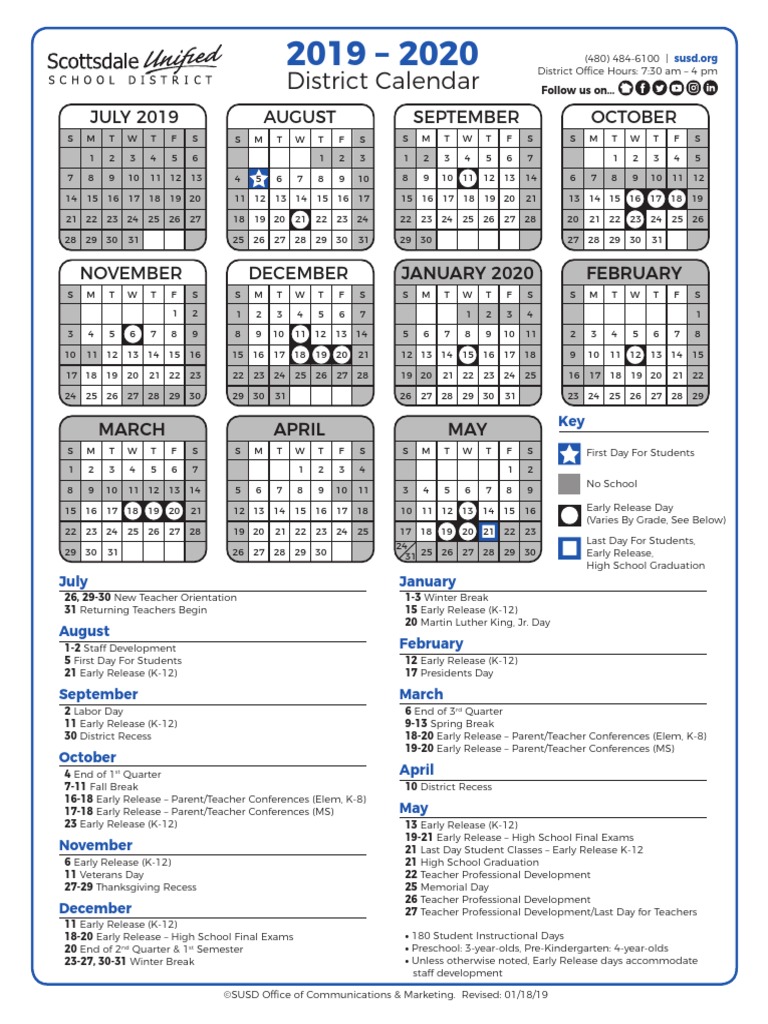 2019 20 District Calendar ENGLISH | PDF