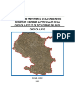 Informe de Monitoreo de La Calidad de Recursos Hidricos Superficiales de La Cuenca Ilave 20 de Noviembre Del 2021