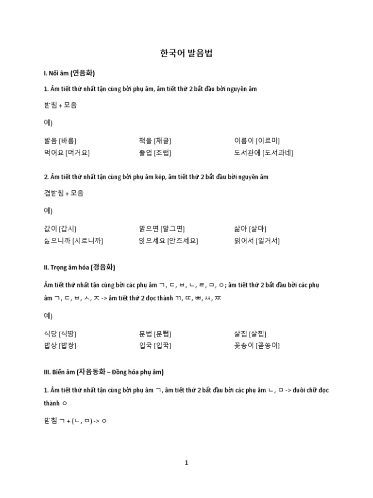 한국어 발음법 | PDF