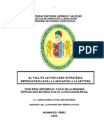 Universidad Nacional Hermilio Valdizán: Facultad de Ciencias de La Educación Programa de Segunda Especialidad