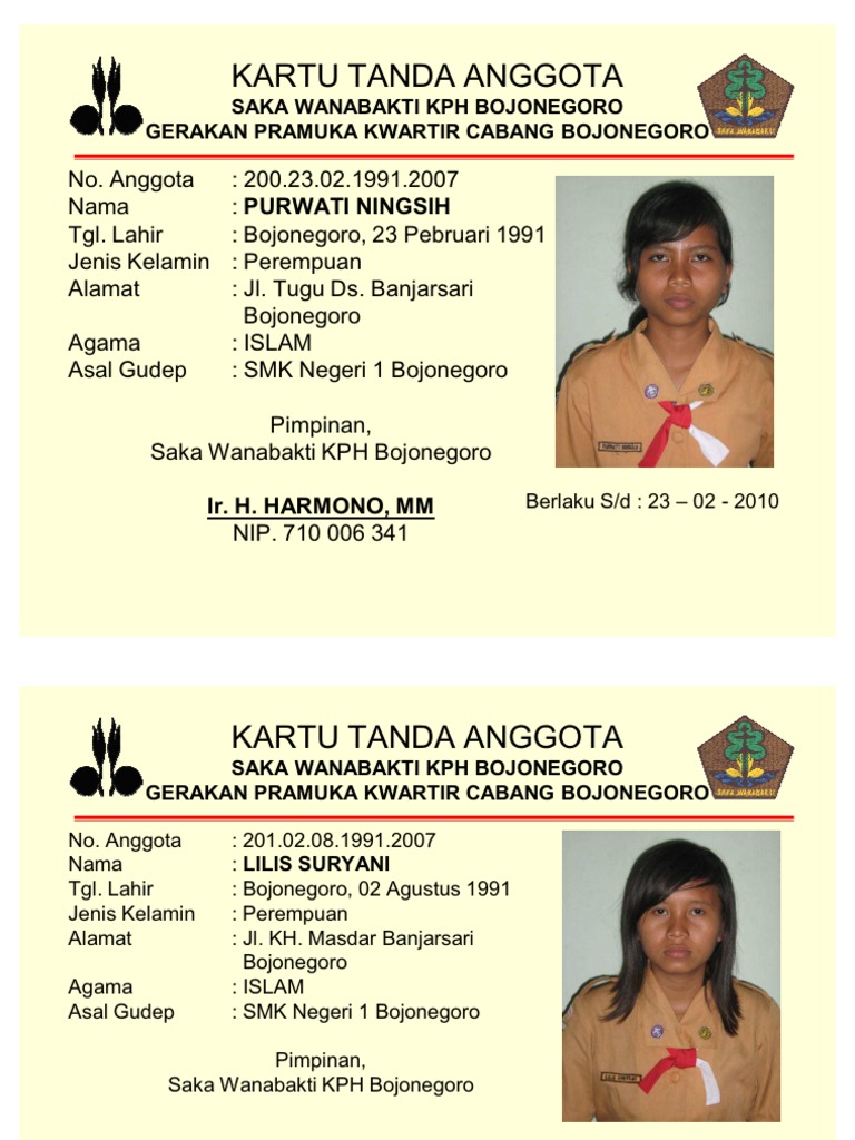 Kartu Tanda Anggota | PDF
