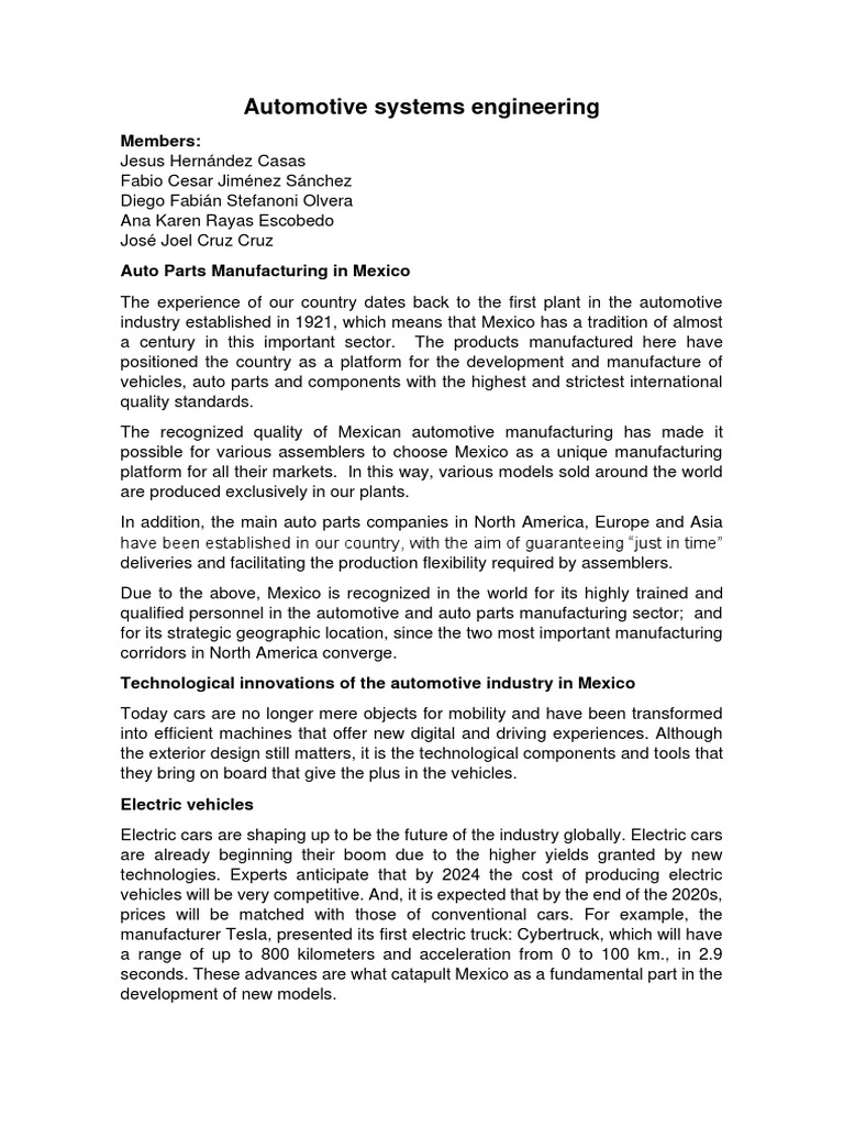 Automotive Systems Engineering1 PDF Car Design