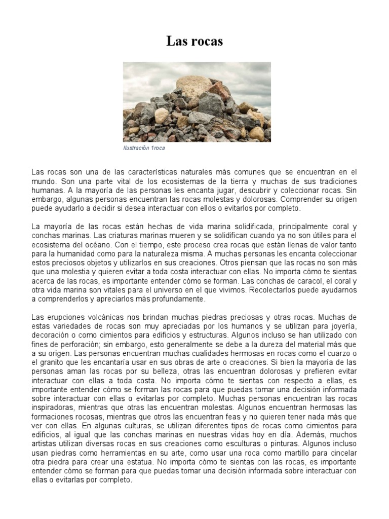 La importancia y formación de las rocas | PDF | Roca (geología)