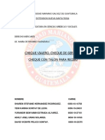 Grupo 3 Mercantil Modalidades Del Cheque