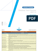 Scholar's Test Planner (DLP) - NEET-XI