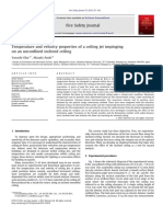 Temperature and Velocity Properties of a Ceiling Jet Impinging on an Inclined Ceiling