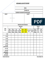 Mechanical Run Test Report: Alignment of Gear Shaft and Motor Shaft