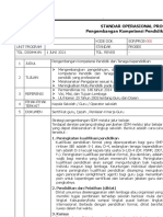 Standar Operasional Prosedur (Sop) Paud Pengembangan Kompetensi Pendidik Dan Tenaga Kependidikan