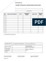 Appendix 9.4 - Training Attendance Sheet