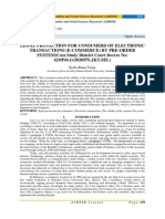 LEGAL PROTECTION FOR CONSUMERS OF ELECTRONIC TRANSACTIONS (E-COMMERCE) BY PRE-ORDER SYSTEM (Case Study District Court Decree No: 629/Pdt.G/2020/PN - JKT.SEL)