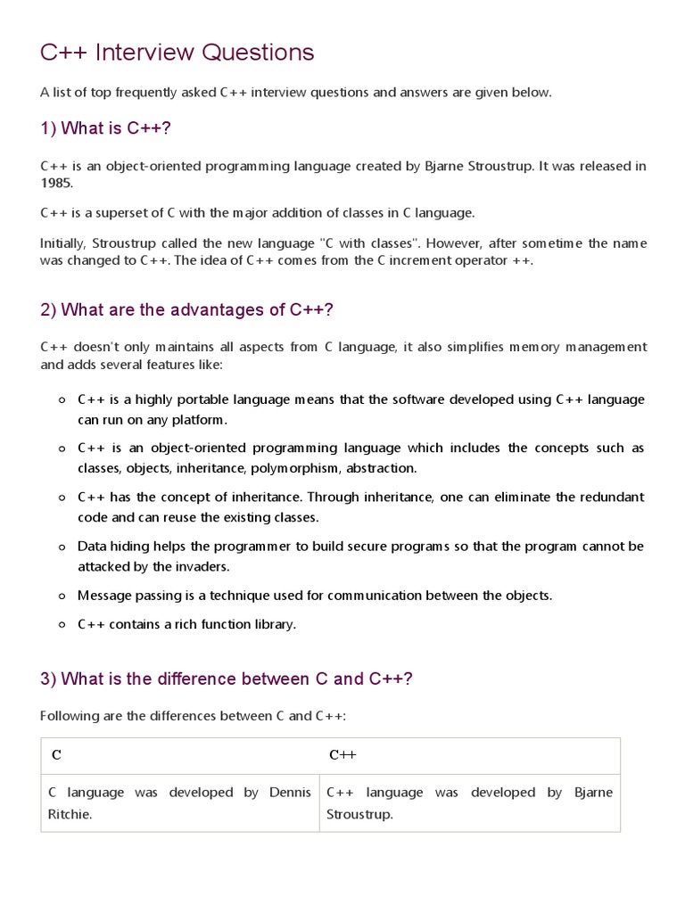 C Interview Questions 2021 Javatpoint PDF C Class C interview questions 2021 javatpoint pdf c class