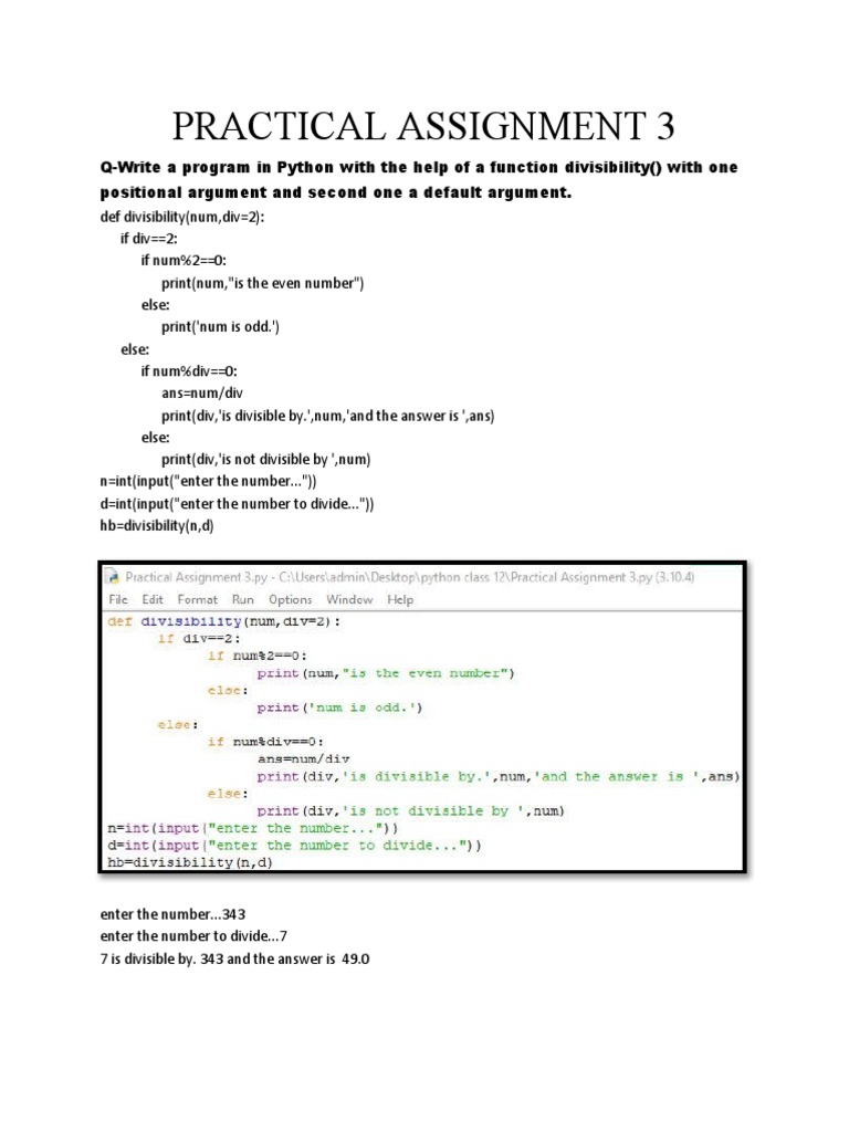 Practical Assignment 3 | PDF