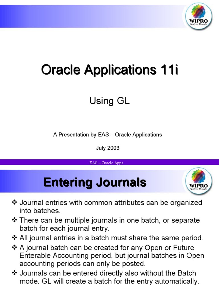 Oracle GL - How To Use | PDF | Budget | Debits And Credits