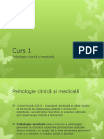 Curs 1/2 Psihologie Clinică Și Medicală