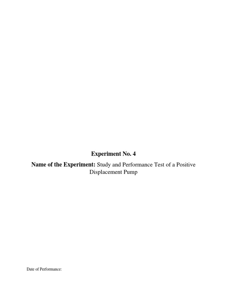 ME 422 Experiment No 4 | PDF | Pump | Flow Measurement