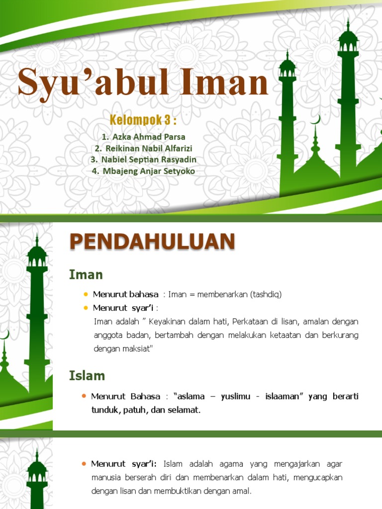 Pemahaman Syu’abul Iman dalam Islam | PDF