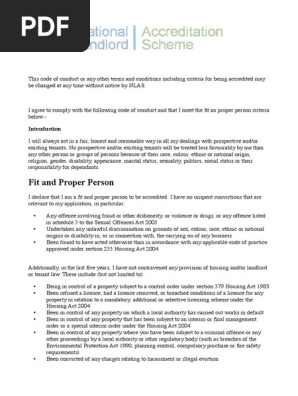 Landlord Code of Conduct