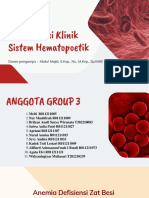 Manifestasi Klinik Sistem Hematopoetik Kelompok 3