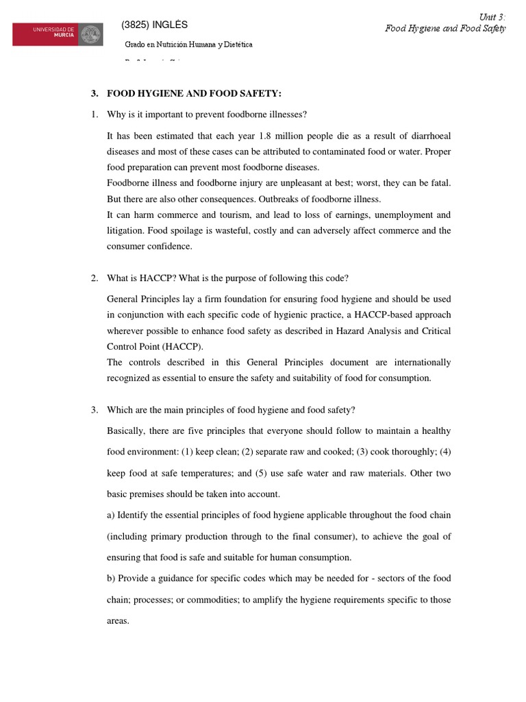 Food Hygiene and Food Safety | PDF | Foodborne Illness | Food Safety