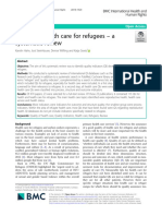 Quality of Health Care For Refugees - A Systematic Review: Researcharticle Open Access